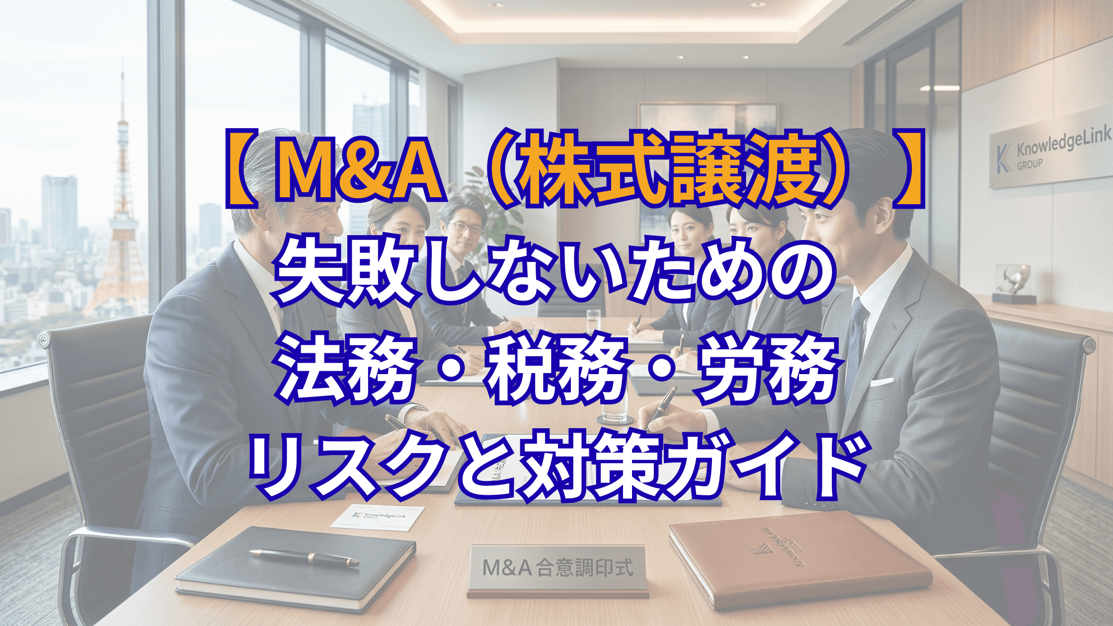 M&A(株式譲渡)で失敗しないための法務・税務・労務リスクと対策ガイド
